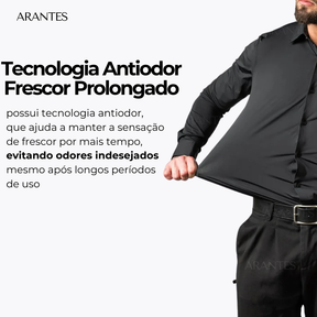 (Compre 1 Leve 2) Camisa Social Italian Ultra Tech Anti amassados +RELÓGIO DE BRINDE!