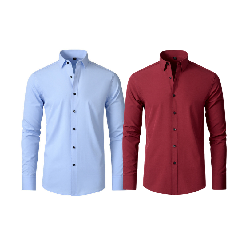 (Compre 1 Leve 2) Camisa Social Italian Ultra Tech Anti amassados +RELÓGIO DE BRINDE!