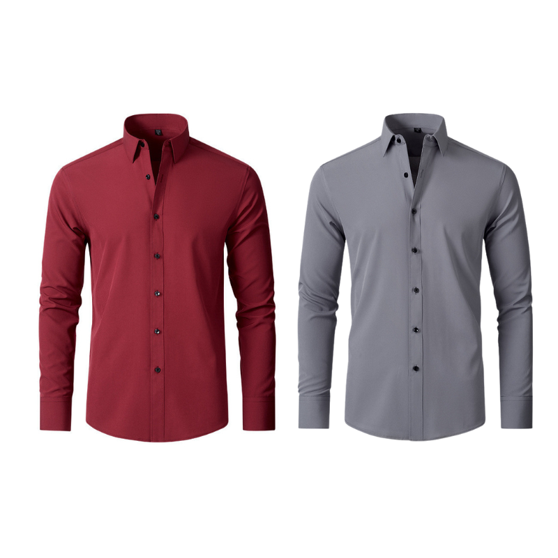 (Compre 1 Leve 2) Camisa Social Italian Ultra Tech Anti amassados +RELÓGIO DE BRINDE!