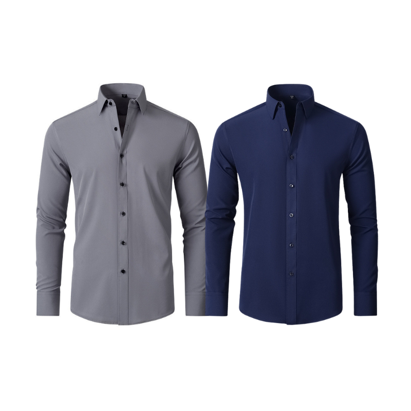 (Compre 1 Leve 2) Camisa Social Italian Ultra Tech Anti amassados +RELÓGIO DE BRINDE!