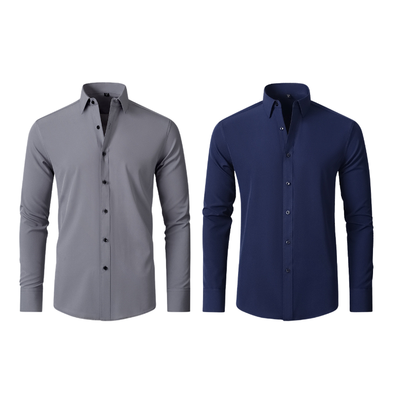 (Compre 1 Leve 2) Camisa Social Italian Ultra Tech Anti amassados +RELÓGIO DE BRINDE!